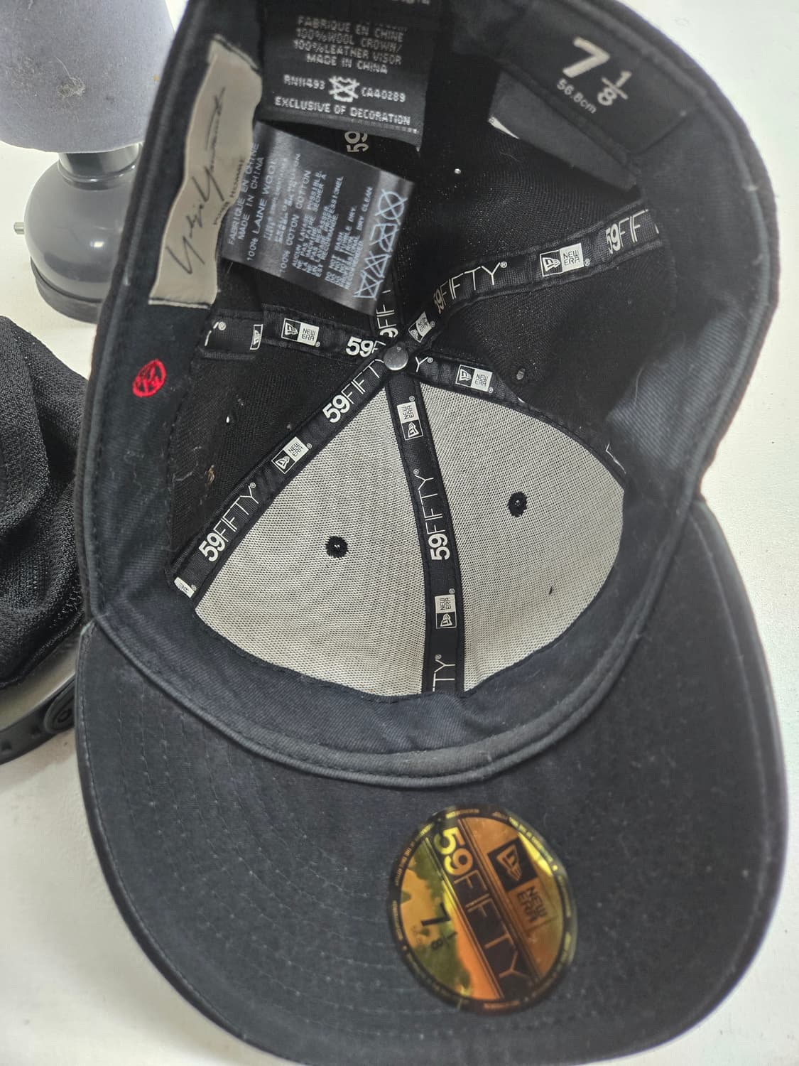 요지 야마모토 뉴에라 가죽 블랙 볼캡 모자 스냅백 상품이미지5