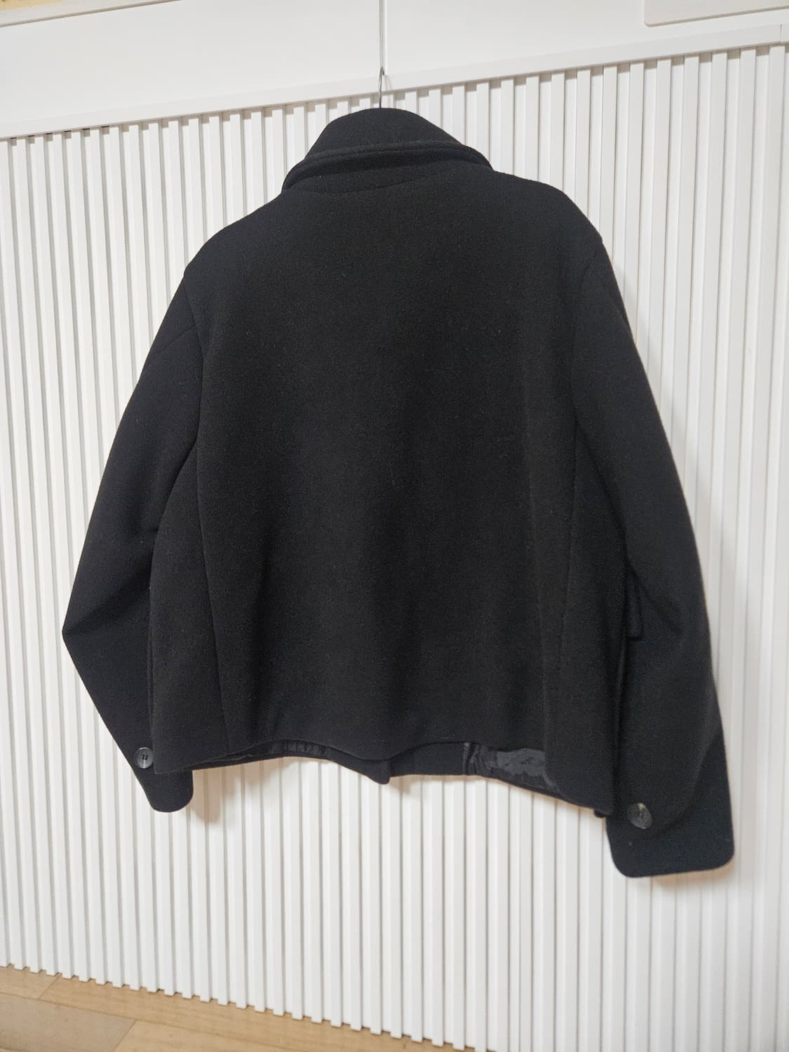 모노레인(MONORAIN) 숏 더플 코트(떡볶이 코트) 블랙 상품이미지3