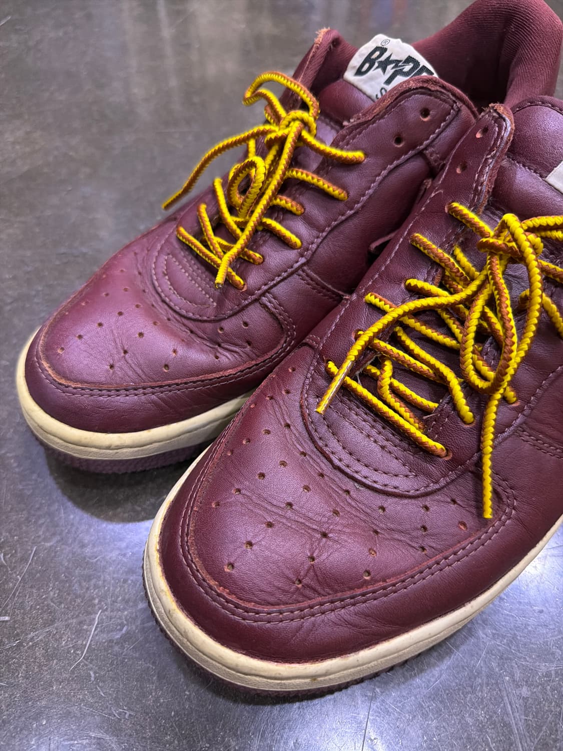 베이프 베이프스타 로우 레드윙 버건디 포스 스니커즈 285 상품이미지3