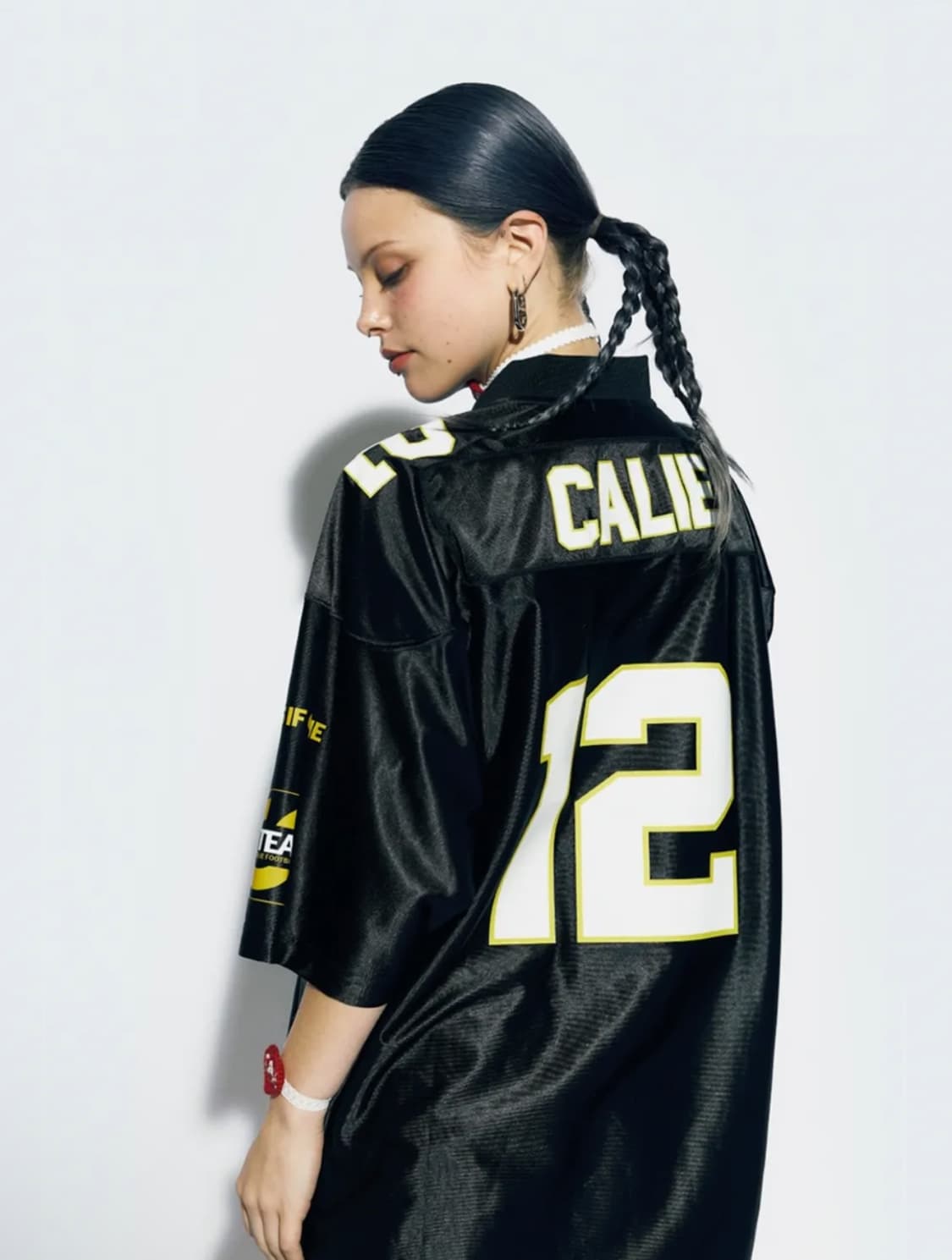 에즈이프 캘리 풋볼 저지 반팔 티셔츠 블랙 상품이미지2