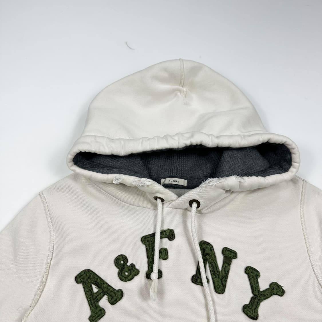 아베크롬비 뉴욕 피치 아이보리 후드티 (M) 상품이미지1