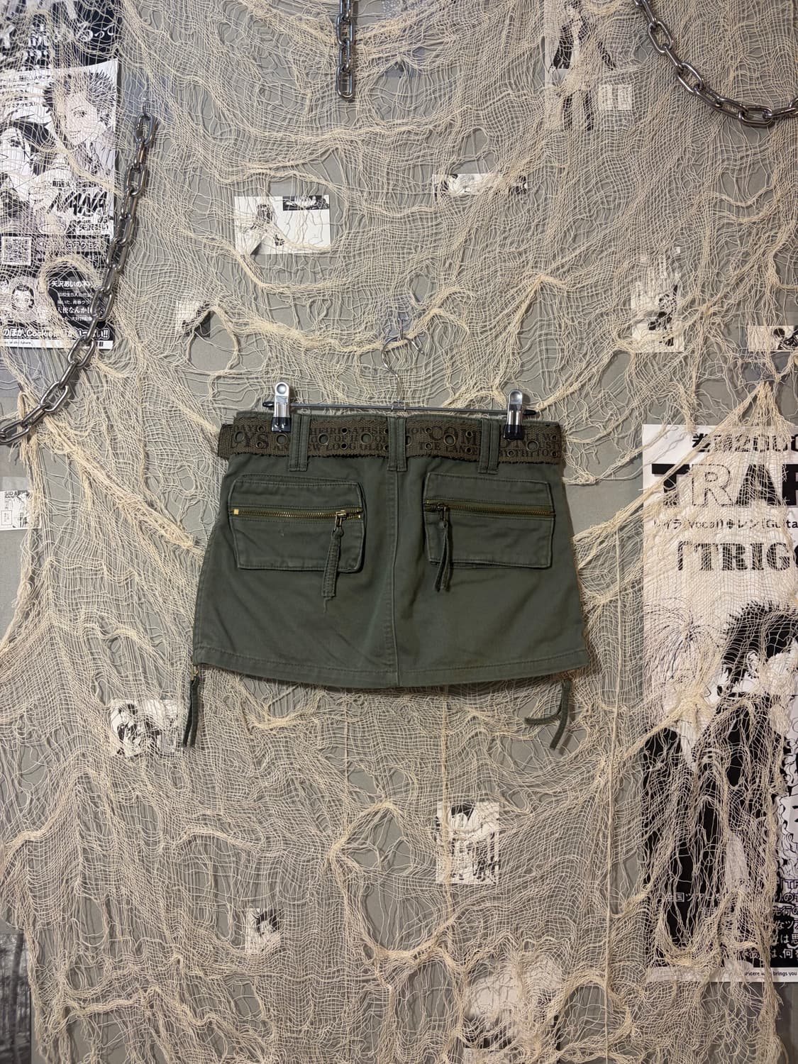 Y2K Utility pocket zip cargo Mini Skirt 상품이미지2