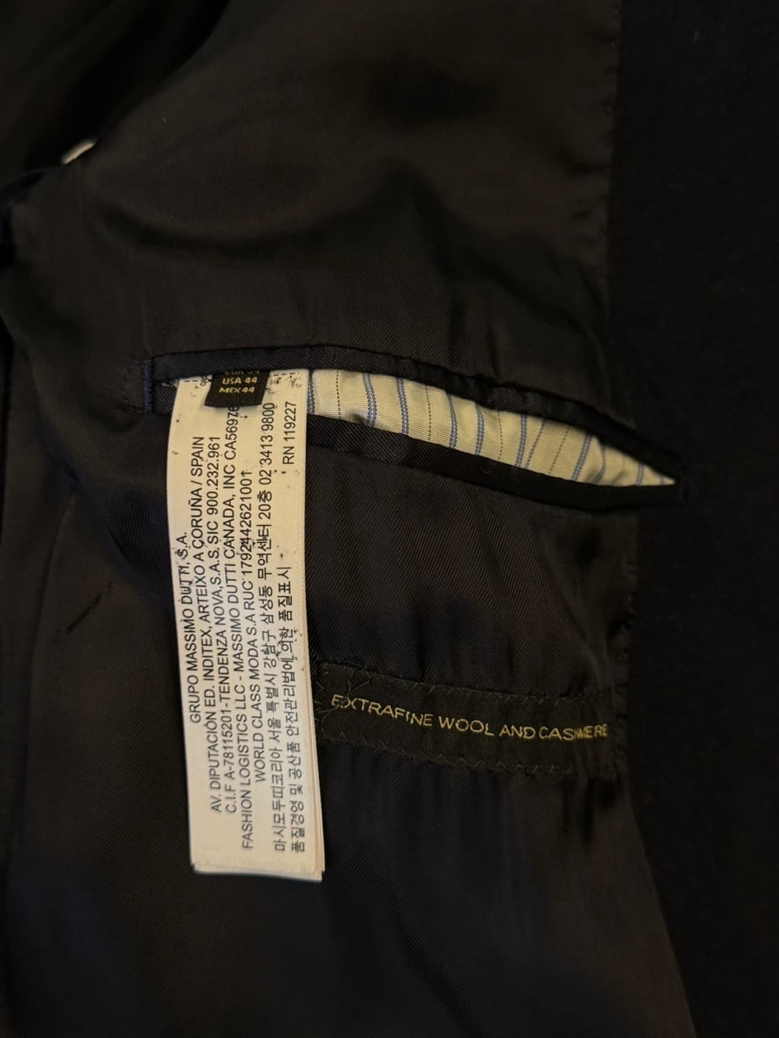 마시모두티 캐시미어 울 체스터필드 코트 100 상품이미지8