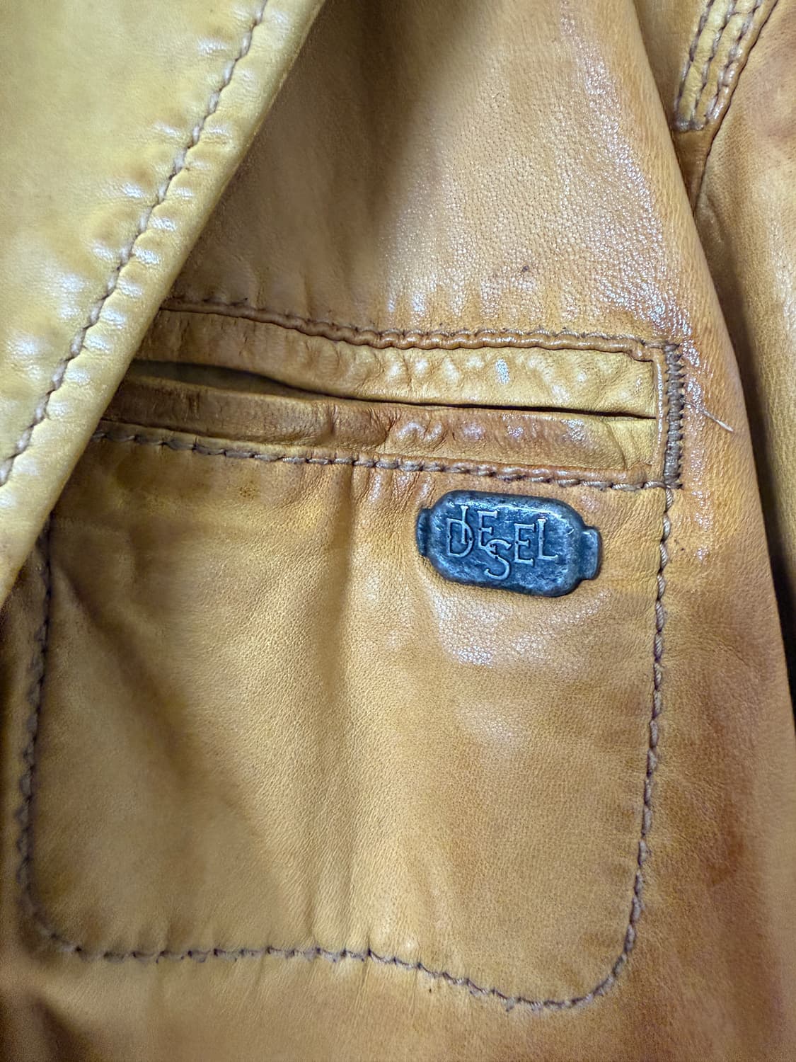 Diesel lambskin double breasted jacket 상품이미지4