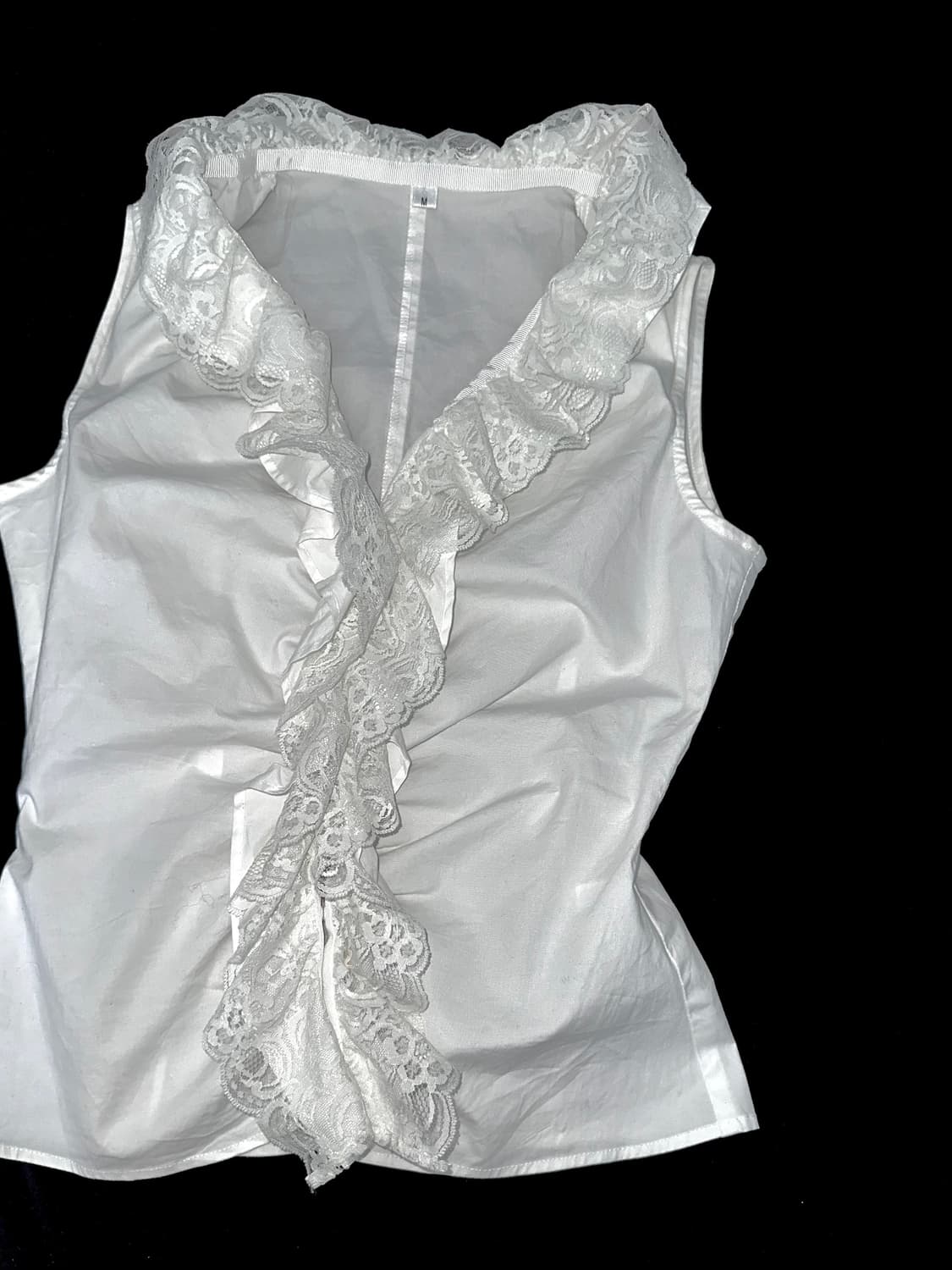 빈티지 프릴 슬리브리스 셔츠 상품이미지2