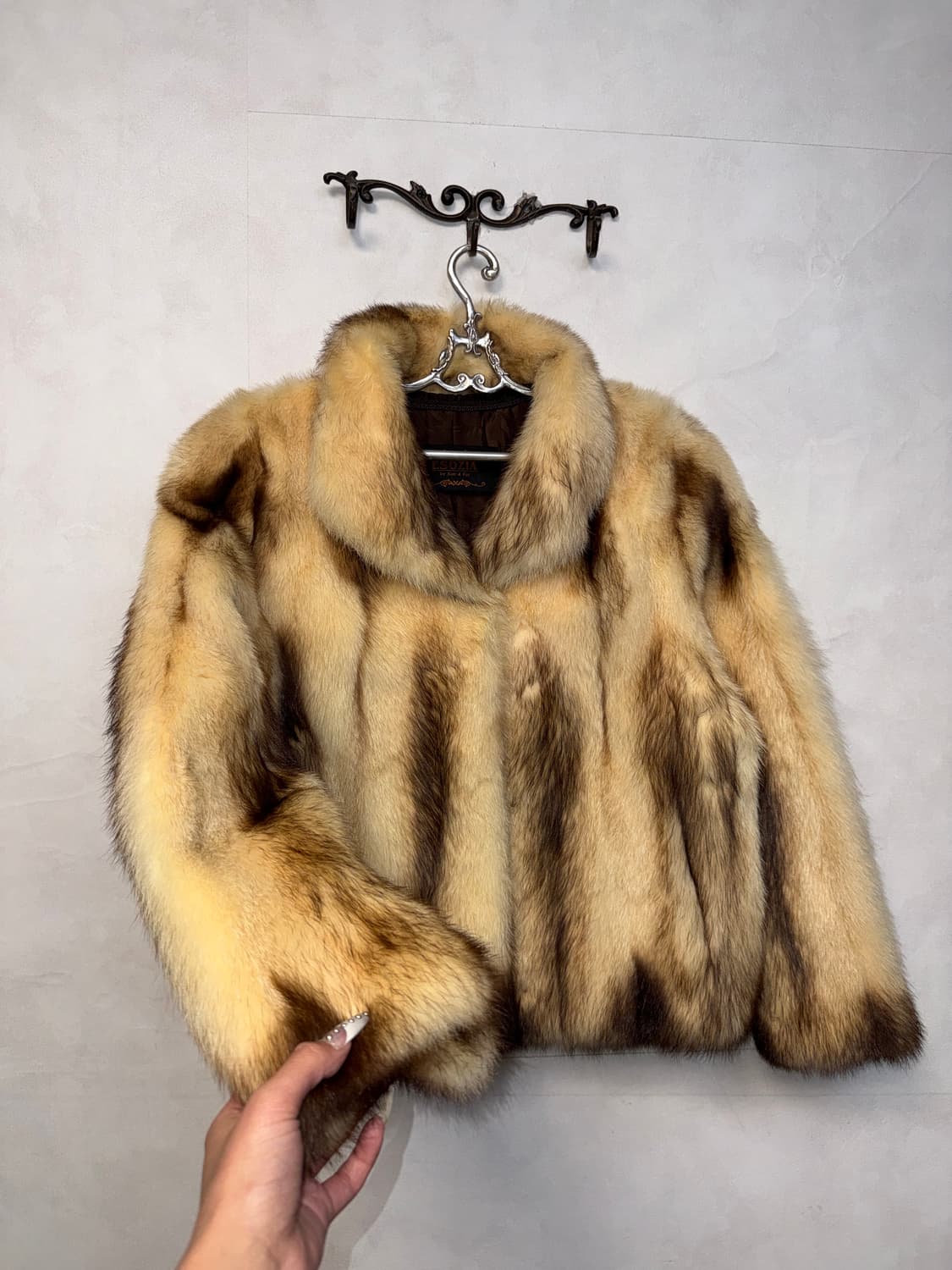 Mixed brown fitch mink fur jacket  상품이미지2