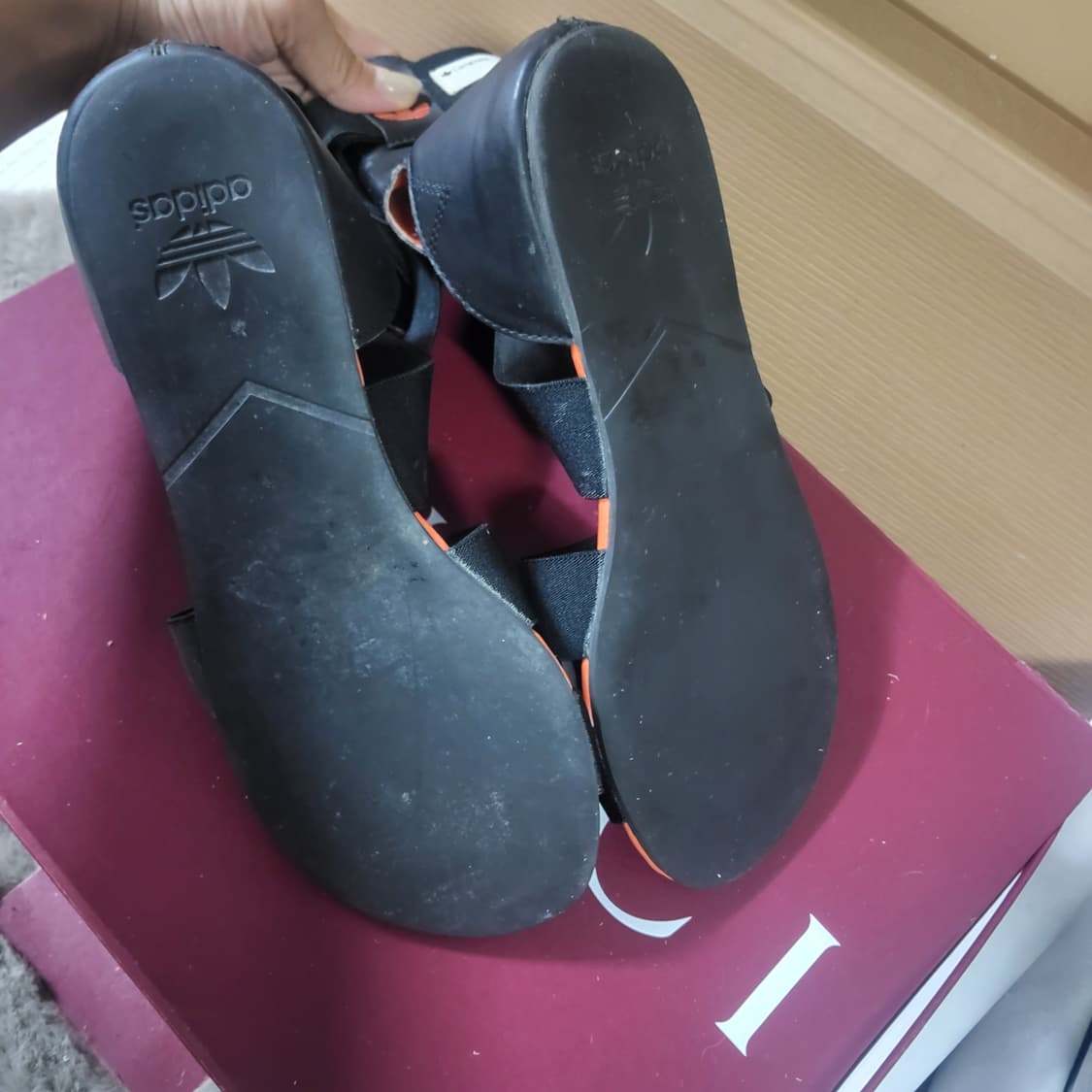 아디다스 메소아 글래디에이터 샌들 흑빨 240 상품이미지5