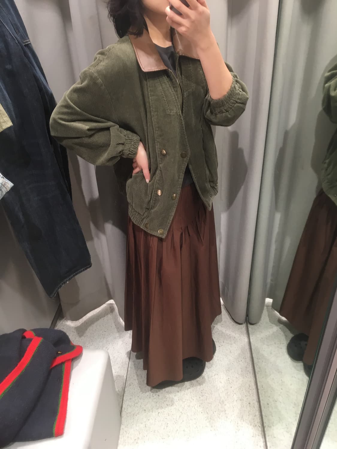 올드런드리 OCTOPUSME 코듀로이 더블 블루종 자켓 상품이미지2