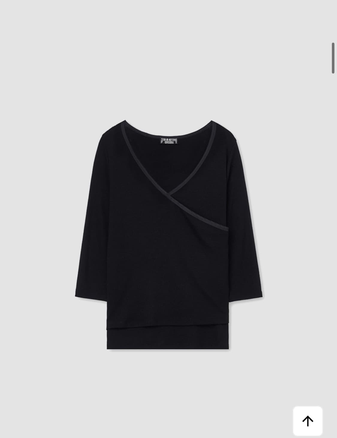 시메트릭퍼센트 V Wrap Half Sleeve / Black 상품이미지2