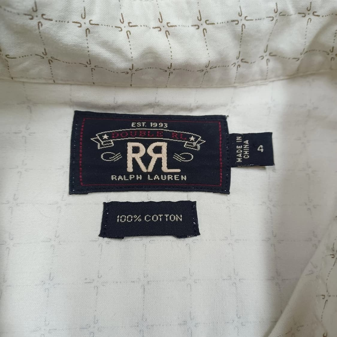 RRL 더블알엘 아웃로 프린트 웨스턴 셔츠 화이트 상품이미지3