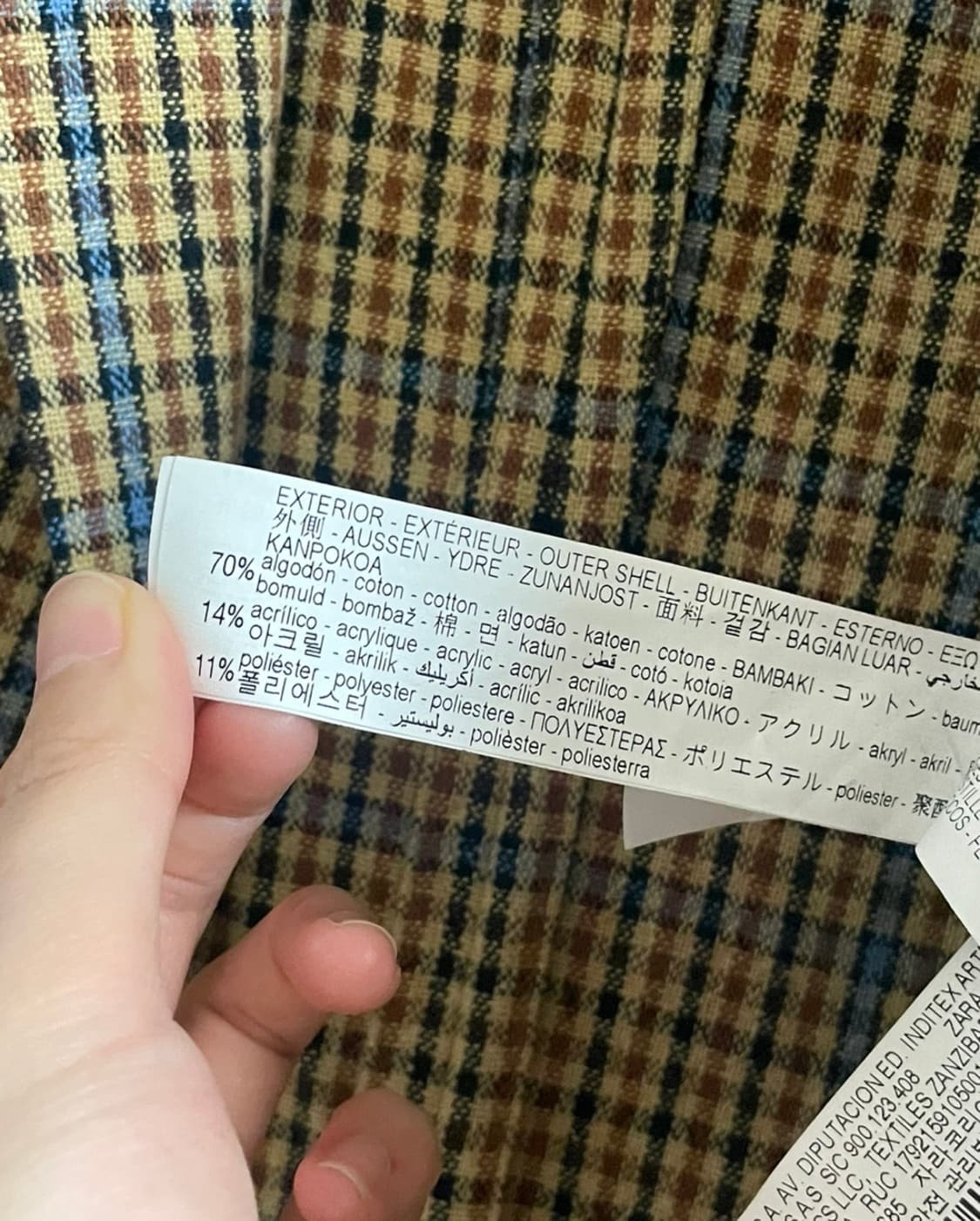 (새상품) 자라 체크 블레이저 S사이즈 상품이미지7