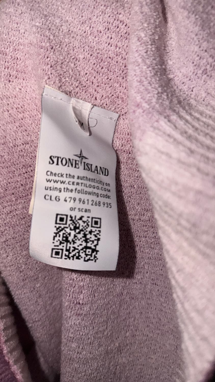 스톤아일랜드 와펜 워싱 코튼 니트 스웨터 핸드스프레이타이다이핑크스웻티셔츠 상품이미지7