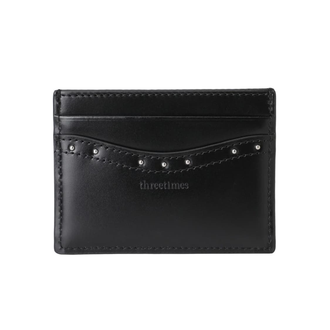 쓰리타임즈 스터드 카드 홀더 블랙 상품이미지2
