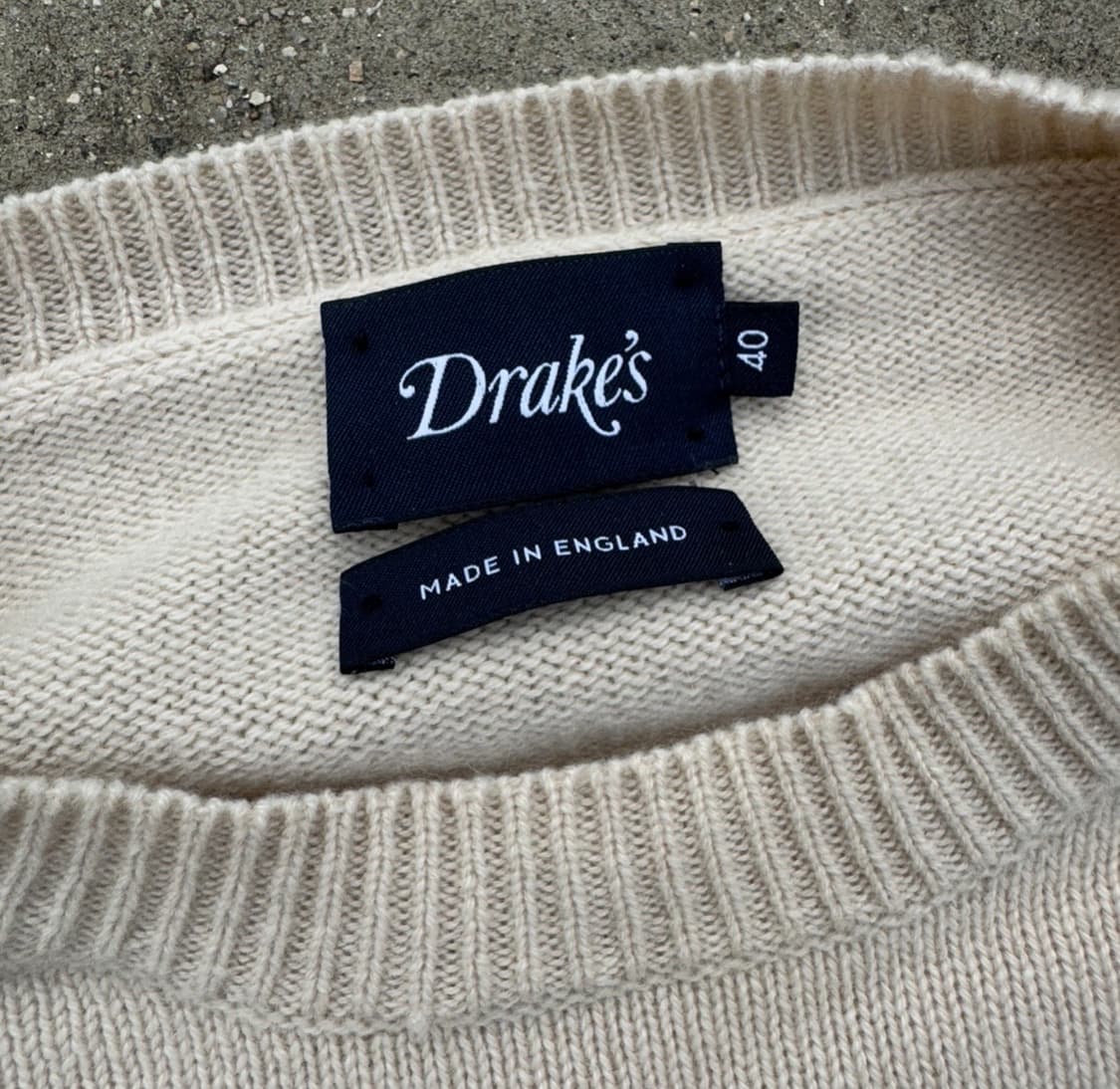 [M~L] Drake's D로고 캐시미어 100% 니트 상품이미지6