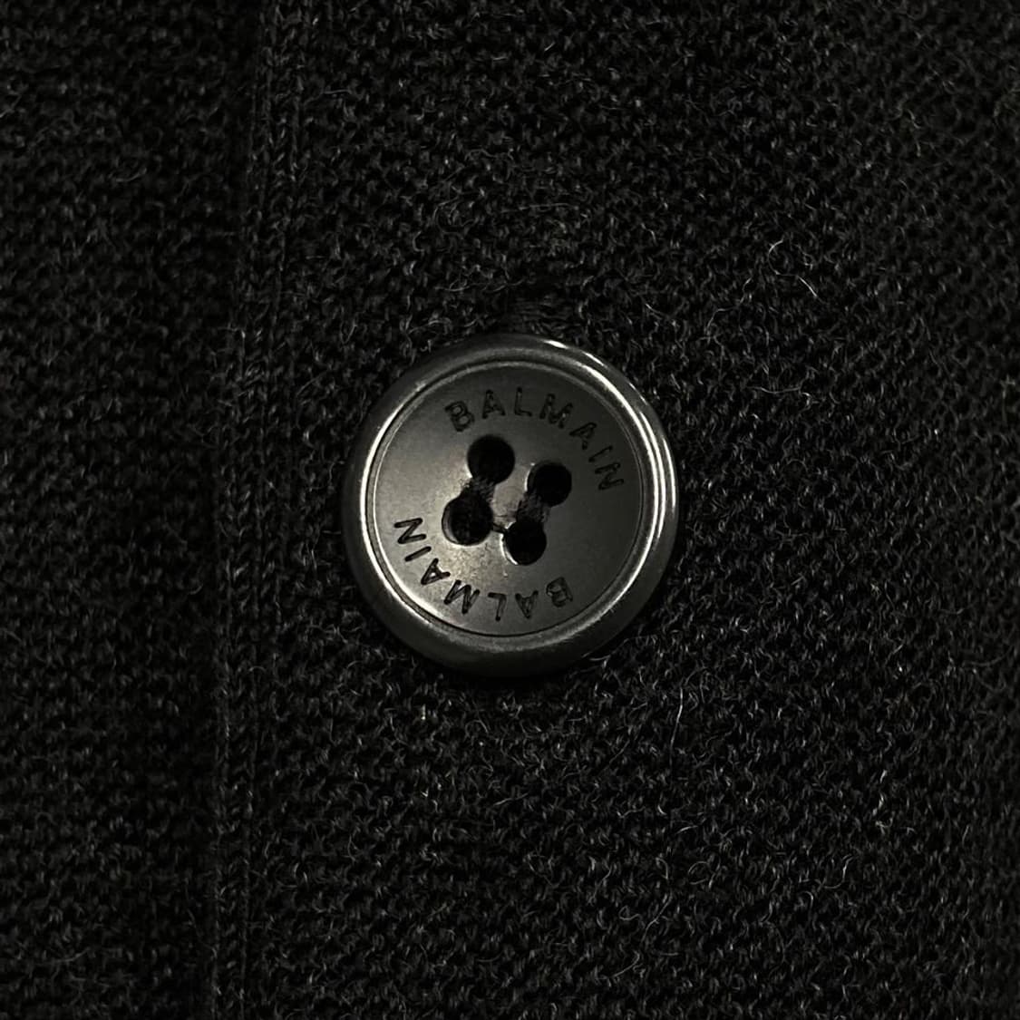 BALMAIN 발망 자수로고 블랙 울 니트 가디건 상품이미지3