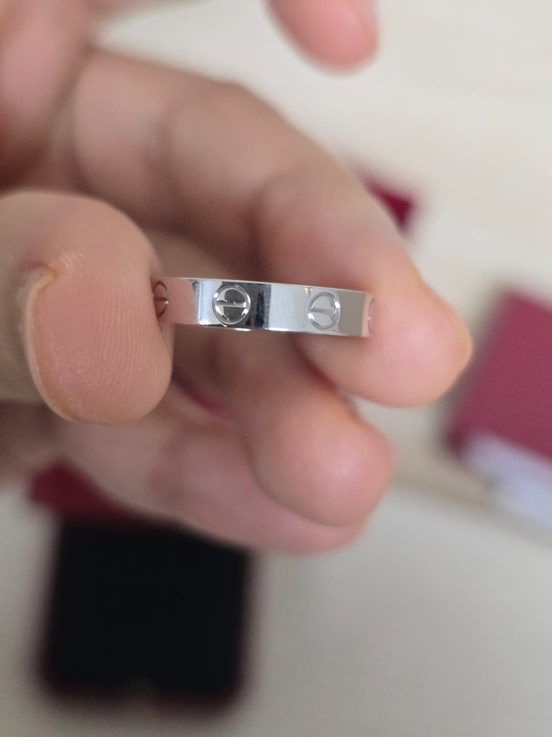 까르띠에 러브링 sm 화이트골드 52호 새상품 상품이미지2