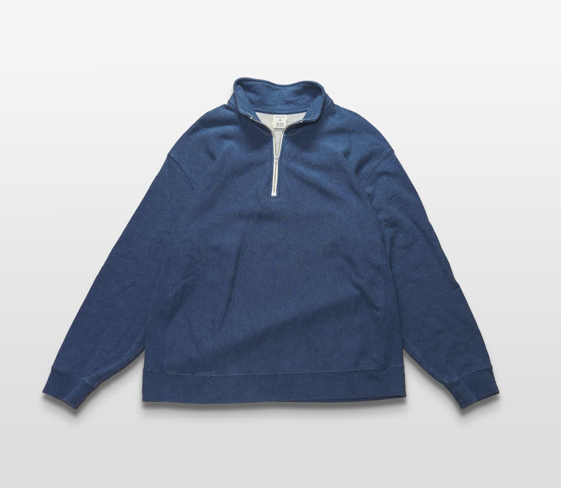 Heather Half Zip Pullover Blue 상품이미지1