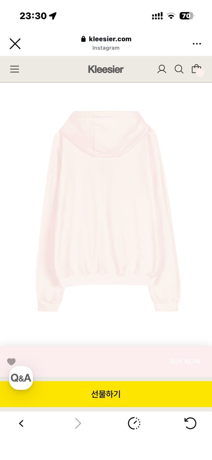 클리시어 09 핑크 후드집업 판매합니다 상품이미지5