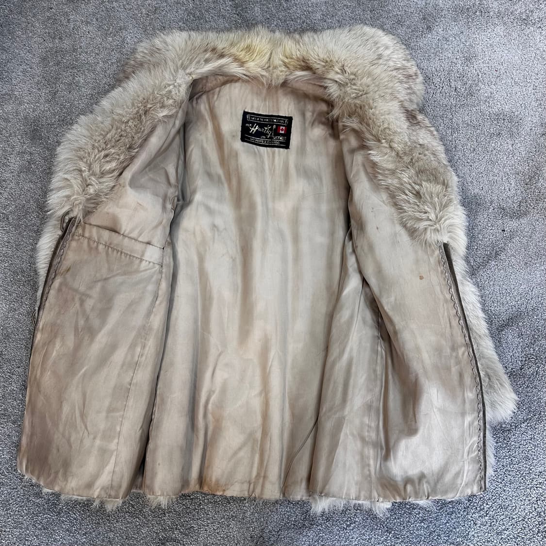 캐나다 빈티지 베이지 사가폭스 퍼자켓M 상품이미지5