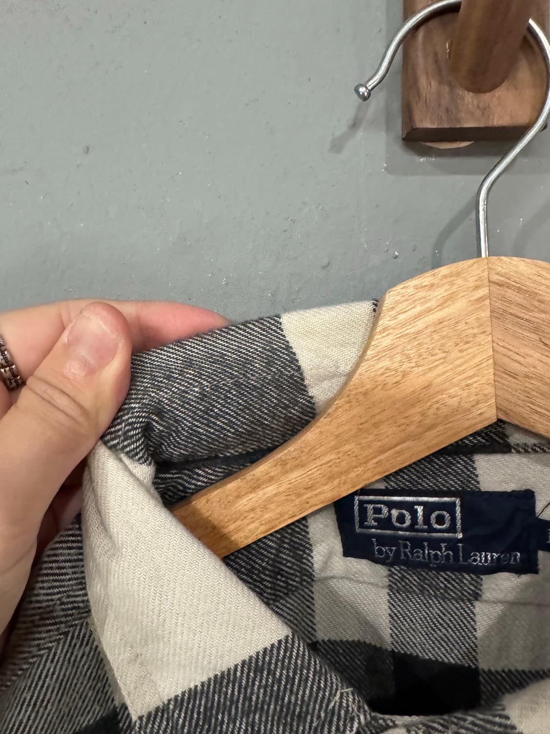 폴로랄프로렌 블랙 화이트 플란넬 체크셔츠  상품이미지6