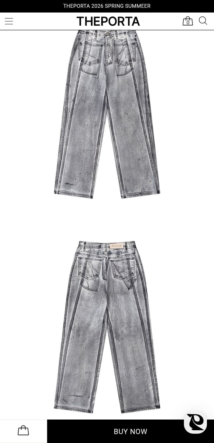 정가18.9)포르타 더티워싱 코팅팬츠 s 상품이미지3