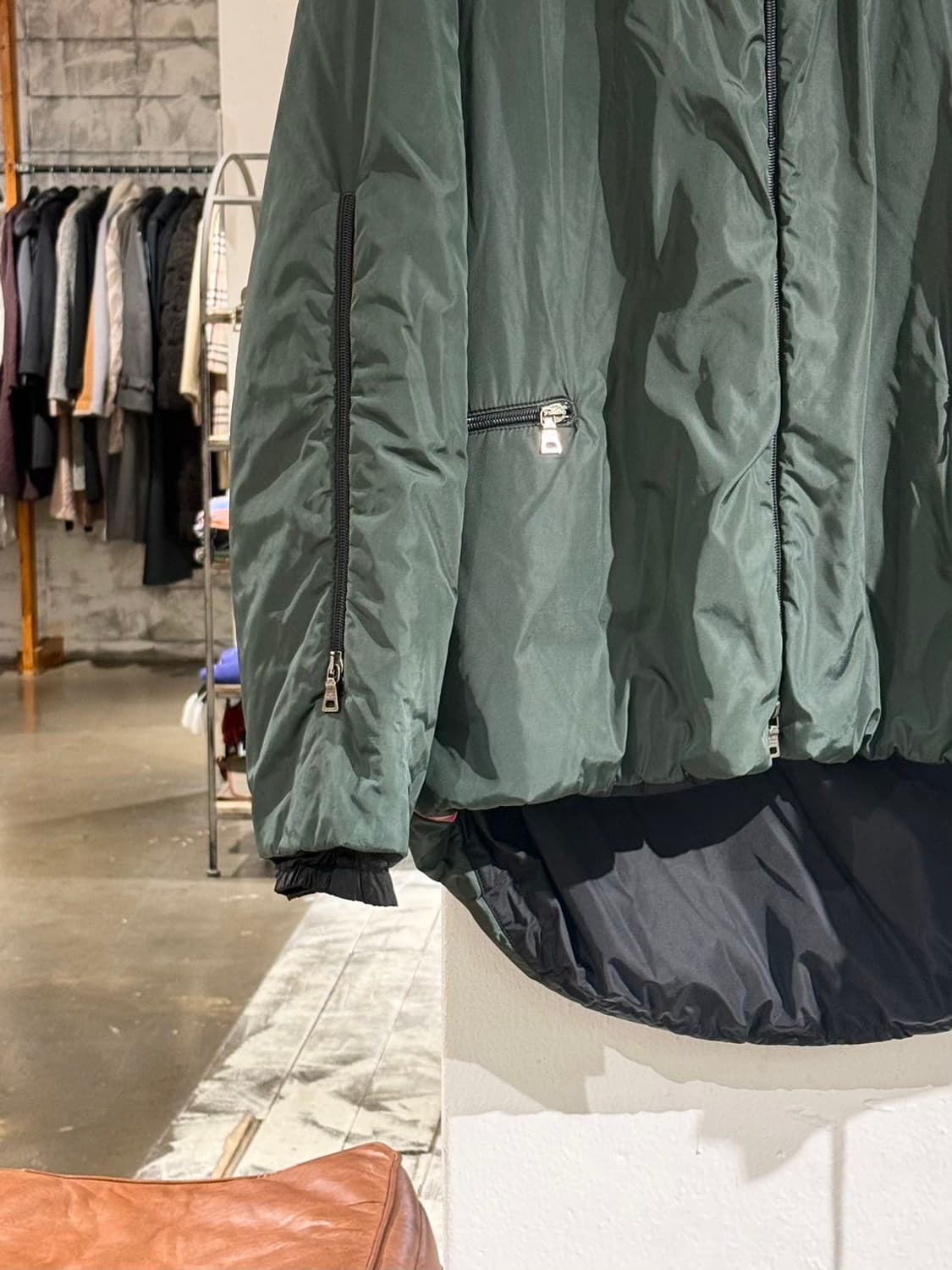 프라다 스포츠 99aw 카키 테크니컬 나일론 패딩 자켓 상품이미지4