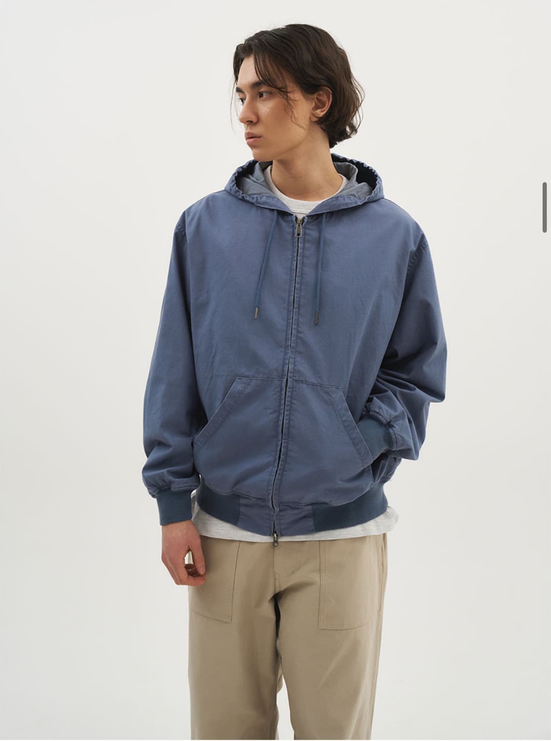 아웃스탠딩 빈티지 워싱 캔버스 후드 점퍼 M 상품이미지1