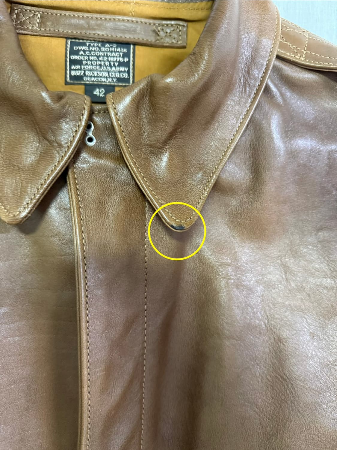 버즈릭슨 a-2 자켓 42사이즈 (buzz ricksons) 상품이미지9