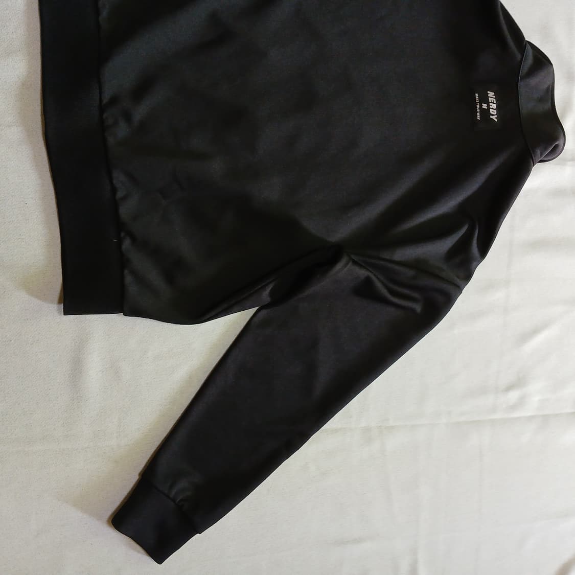 Nerdy 널디 블랙 연보라 져지 트랙탑 자켓 상품이미지7