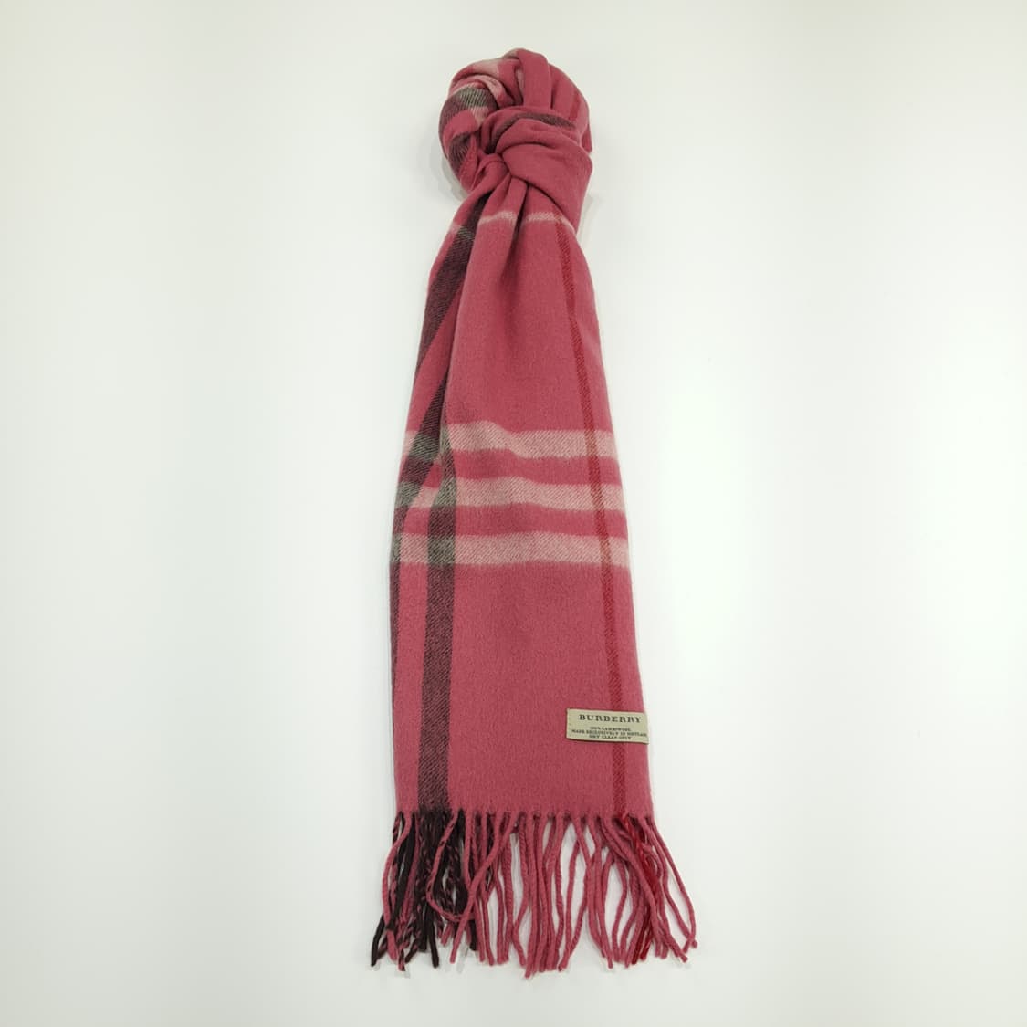 MX159 버버리 핫핑크 자이언트 노바체크 램스울 목도리 머플러 상품이미지3