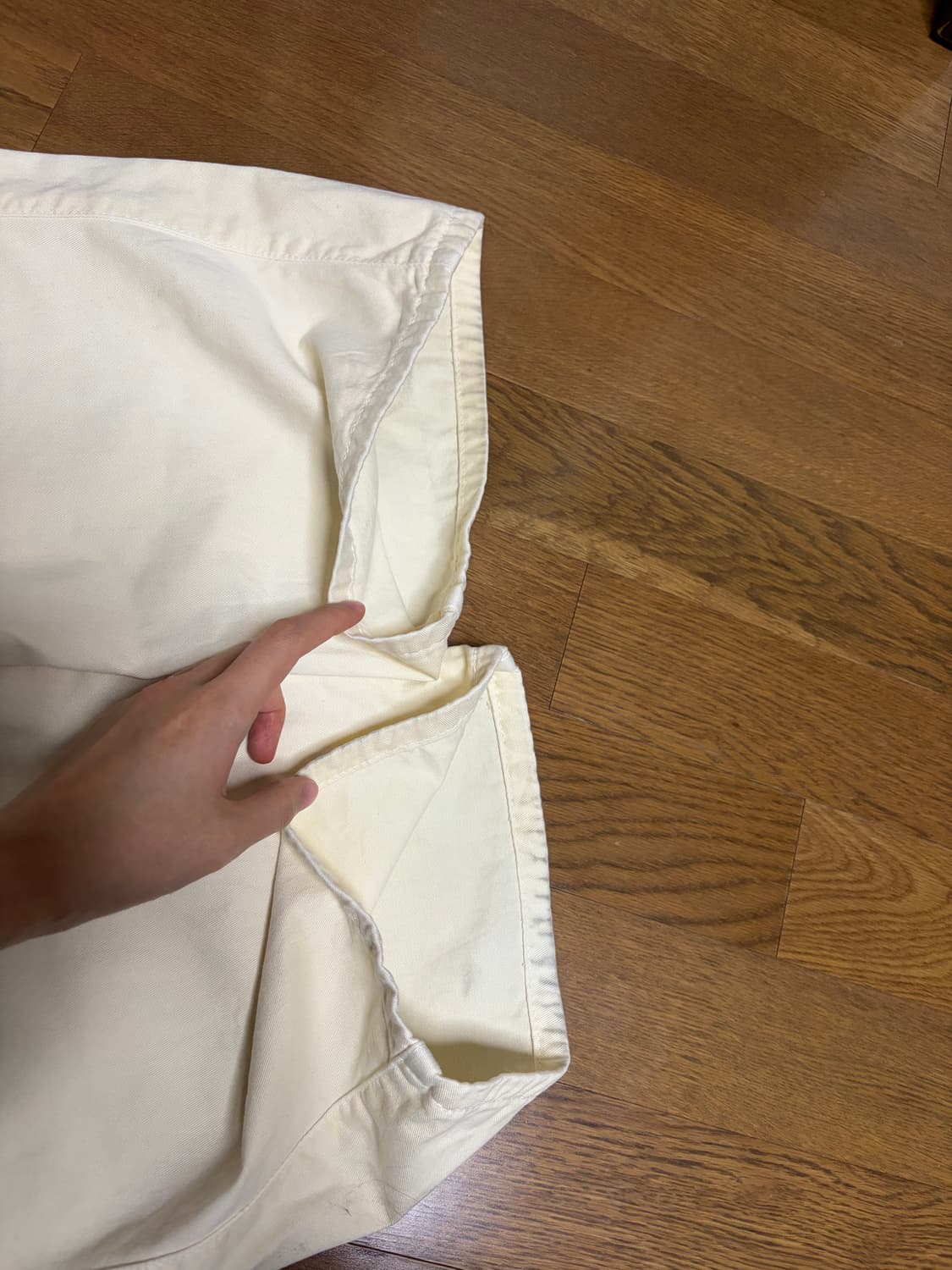 자라 TRF 와이드 카고 팬츠 아이보리 크림 wide 상품이미지4