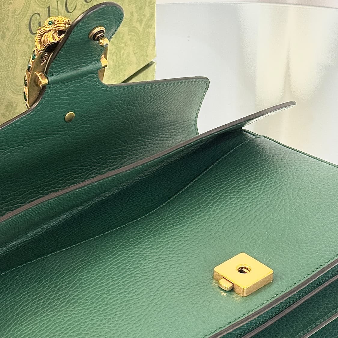 구찌 디오니서스 그린 레더 스몰 숄더백 상품이미지9