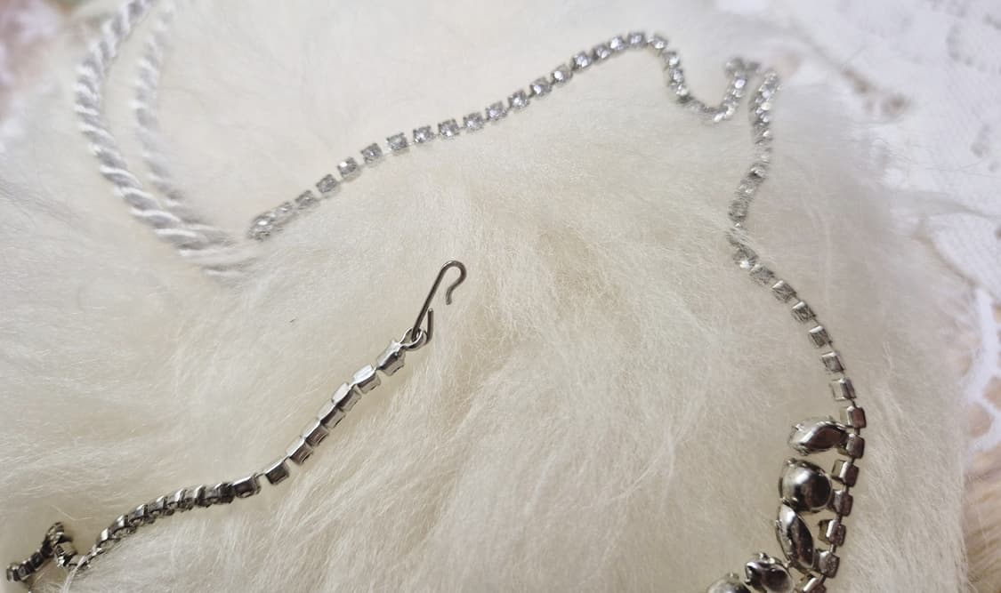 vintage) 1950s 빈티지 라인스톤 네크리스 상품이미지10