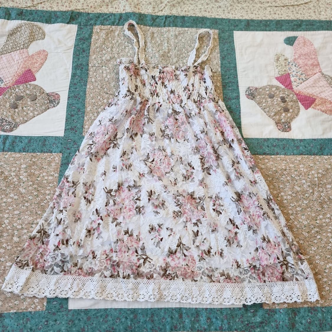 Liz Lisa(리즈리사) 로즈 플로럴 레이스 캐미솔 원피스 상품이미지3