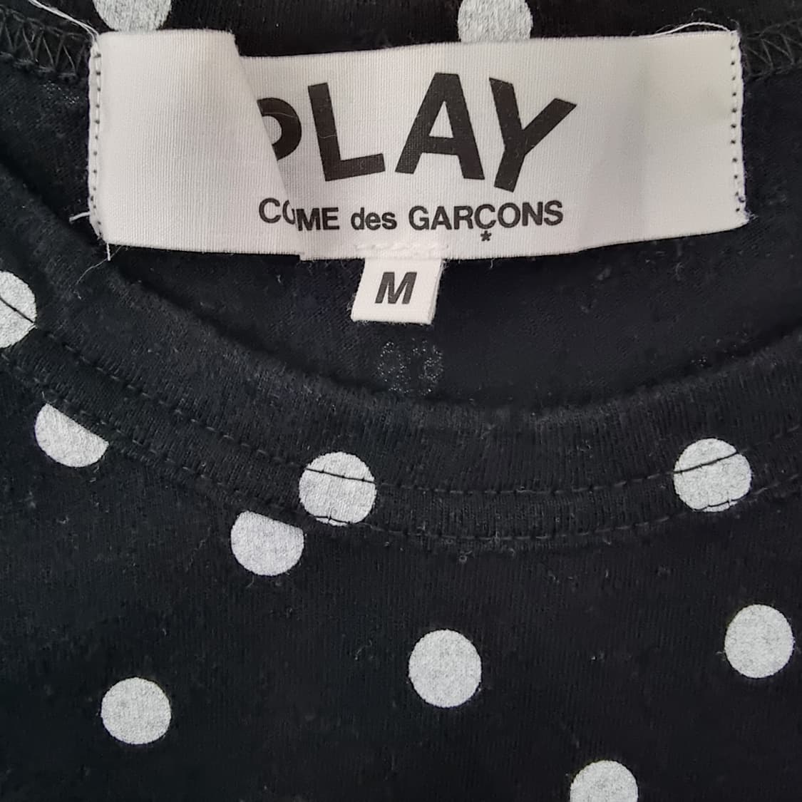 꼼데가르송 폴카 닷 레드 하트 롱슬리브 95 상품이미지4