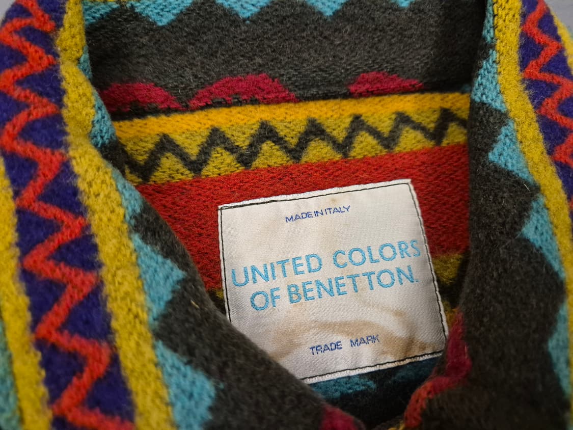 90s BENETTON 아즈텍 플라워 울 자켓 상품이미지8