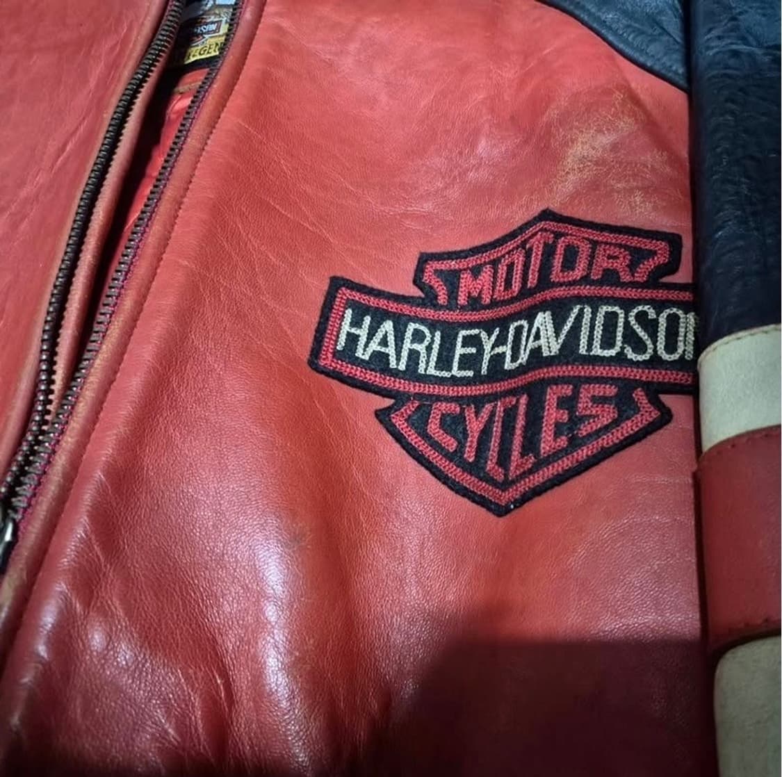 할리 데이비스 그랜드 올드스쿨 레더 오버 가죽자켓 L 상품이미지2