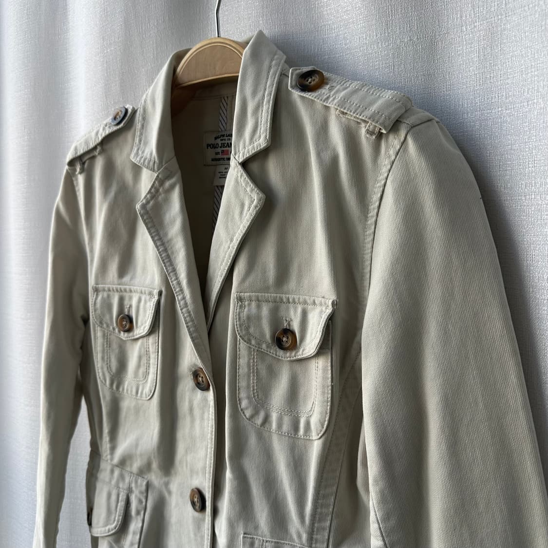 랄프로렌 폴로 진스 코튼 자켓 베이지 M 상품이미지5