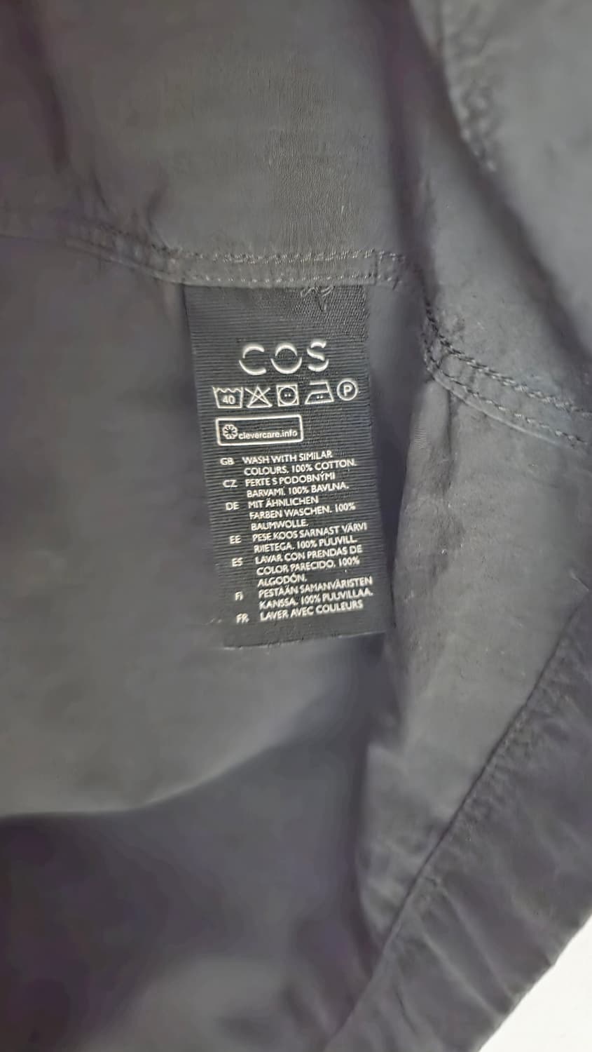 COS 블랙 반팔 면100% 셔츠 상품이미지4