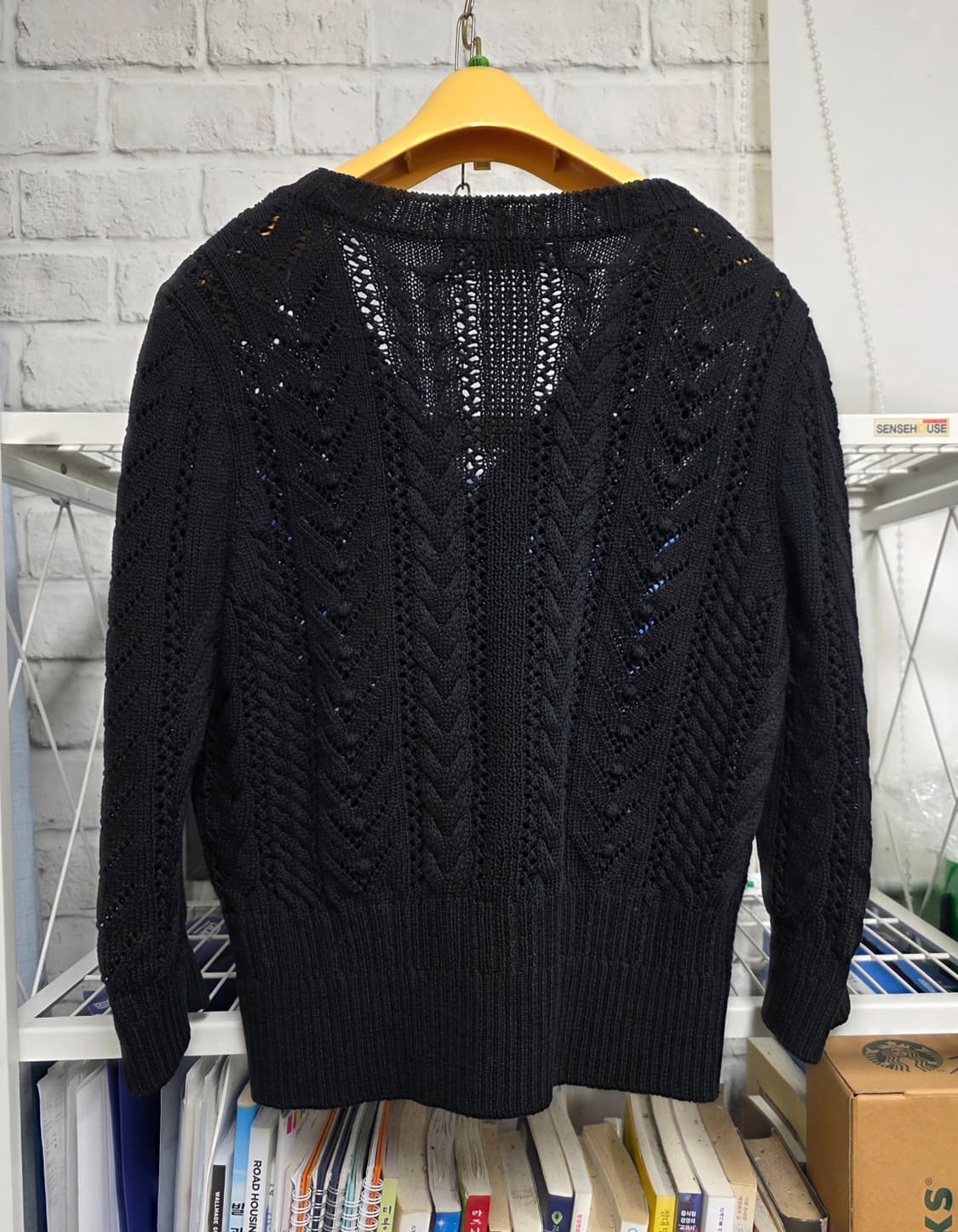 타임 여성 니트가디건 66 브이넥 소매8부 가디건 WM30 상품이미지3