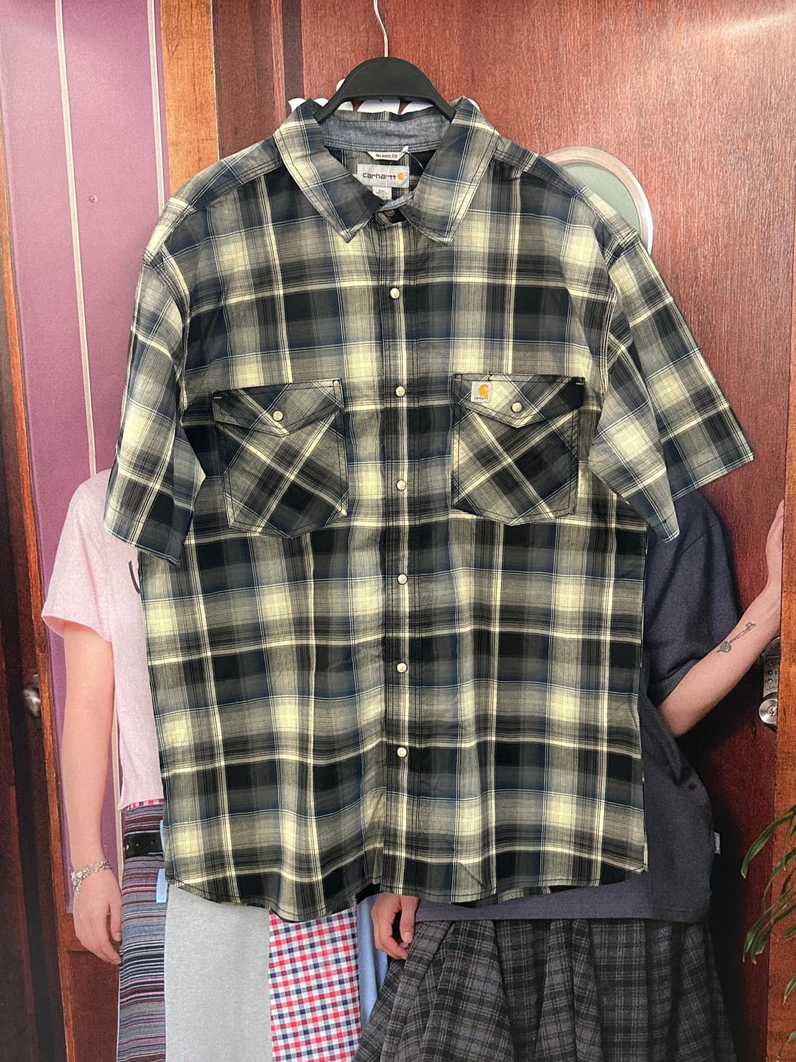 CARHARTT 칼하트 체크 반팔셔츠 상품이미지1