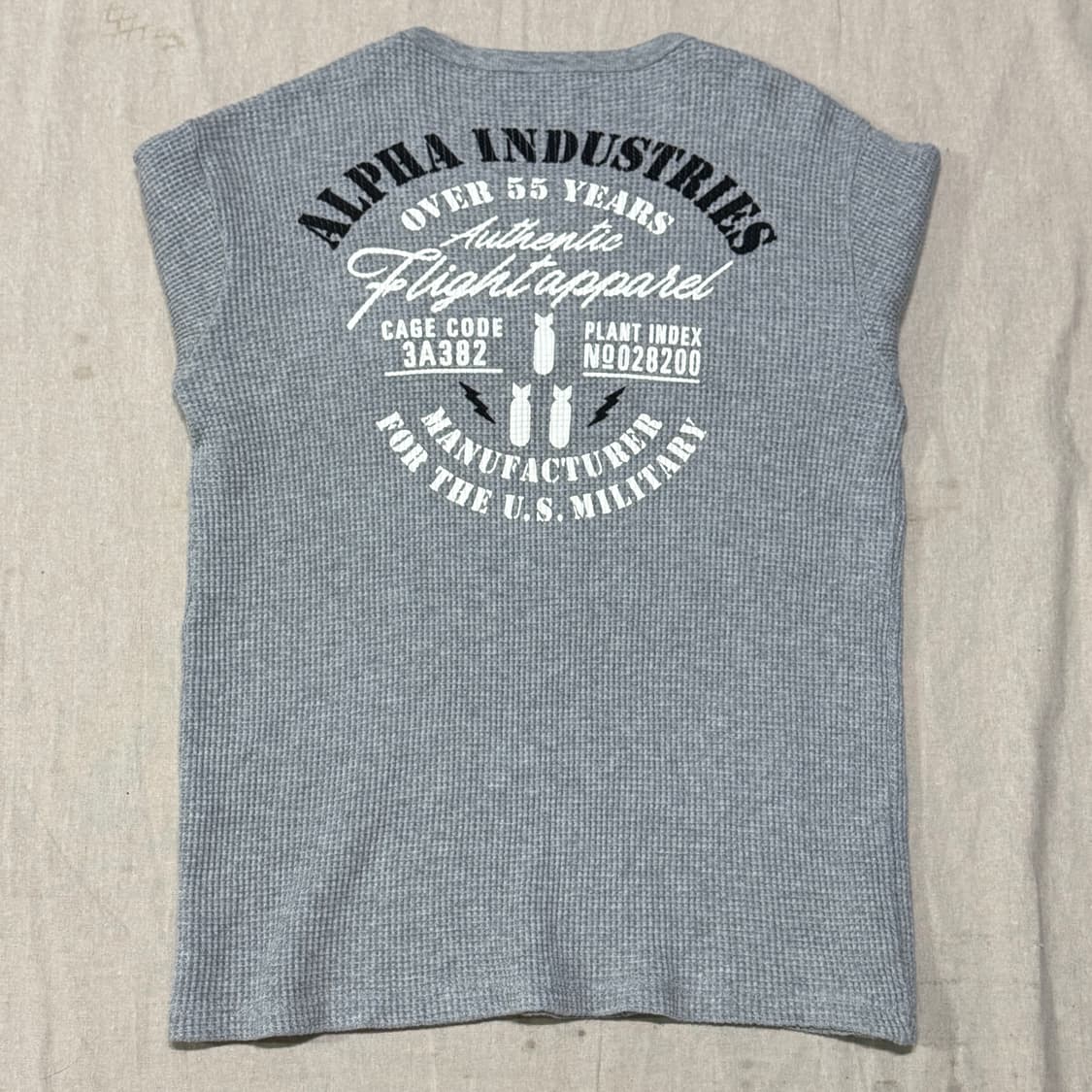 알파인더스트리 백프린팅 와플 롱슬리브 L 상품이미지1