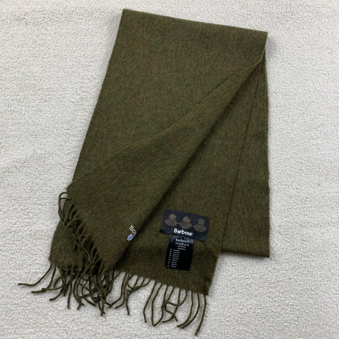 바버 자수로고 멜란지 울 머플러 목도리 스카프  상품이미지2