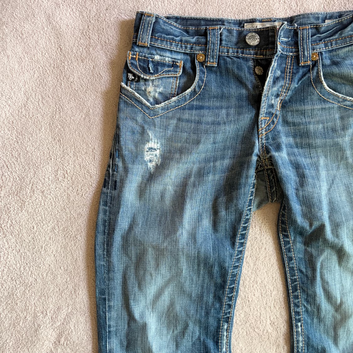 MEK DENIM USA 와이드 부츠컷 데님팬츠 상품이미지3