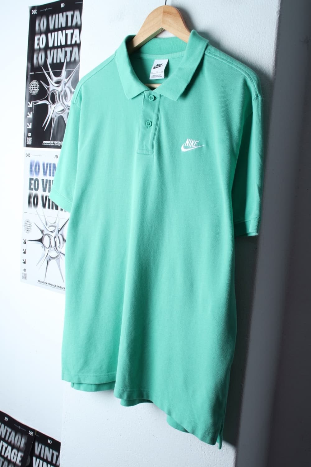 (XL-2XL) 나이키 반팔 카라 티셔츠 스몰로고 연그린-H31371 상품이미지1