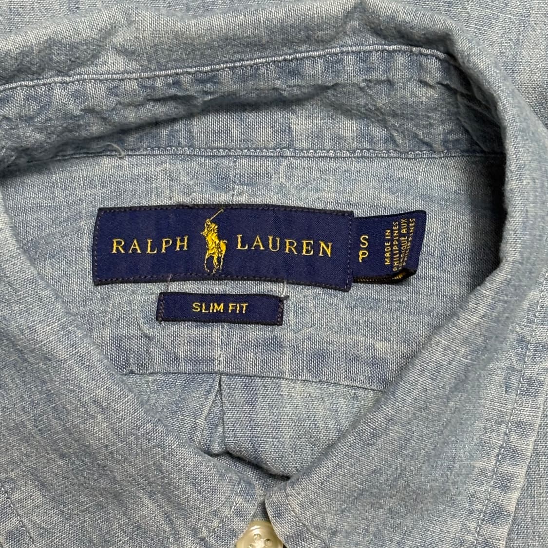 S 폴로랄프로렌 슬림핏 샴브레이 셔츠 상품이미지4