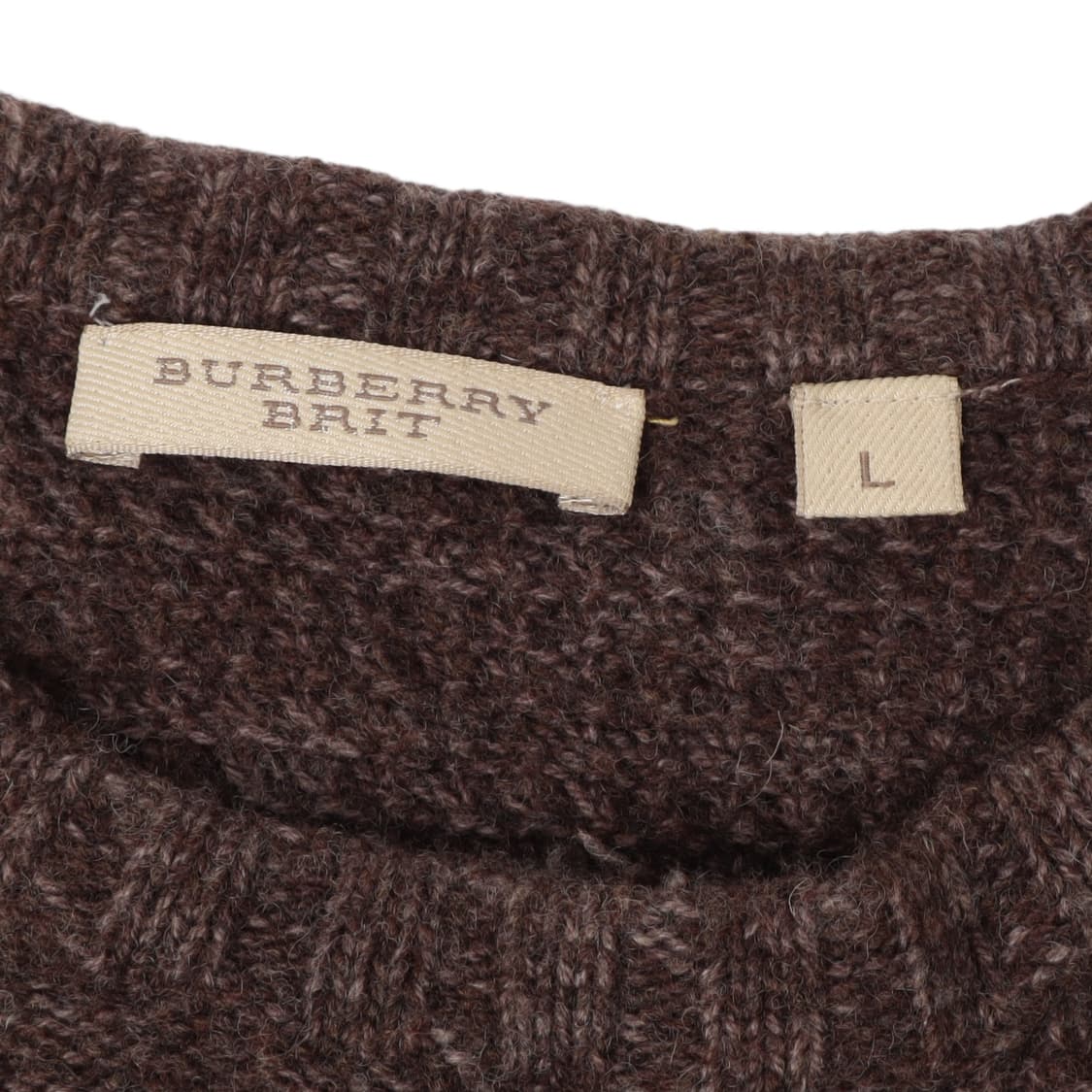 버버리 브라운 체크 캐시미어 울 니트 상품이미지8
