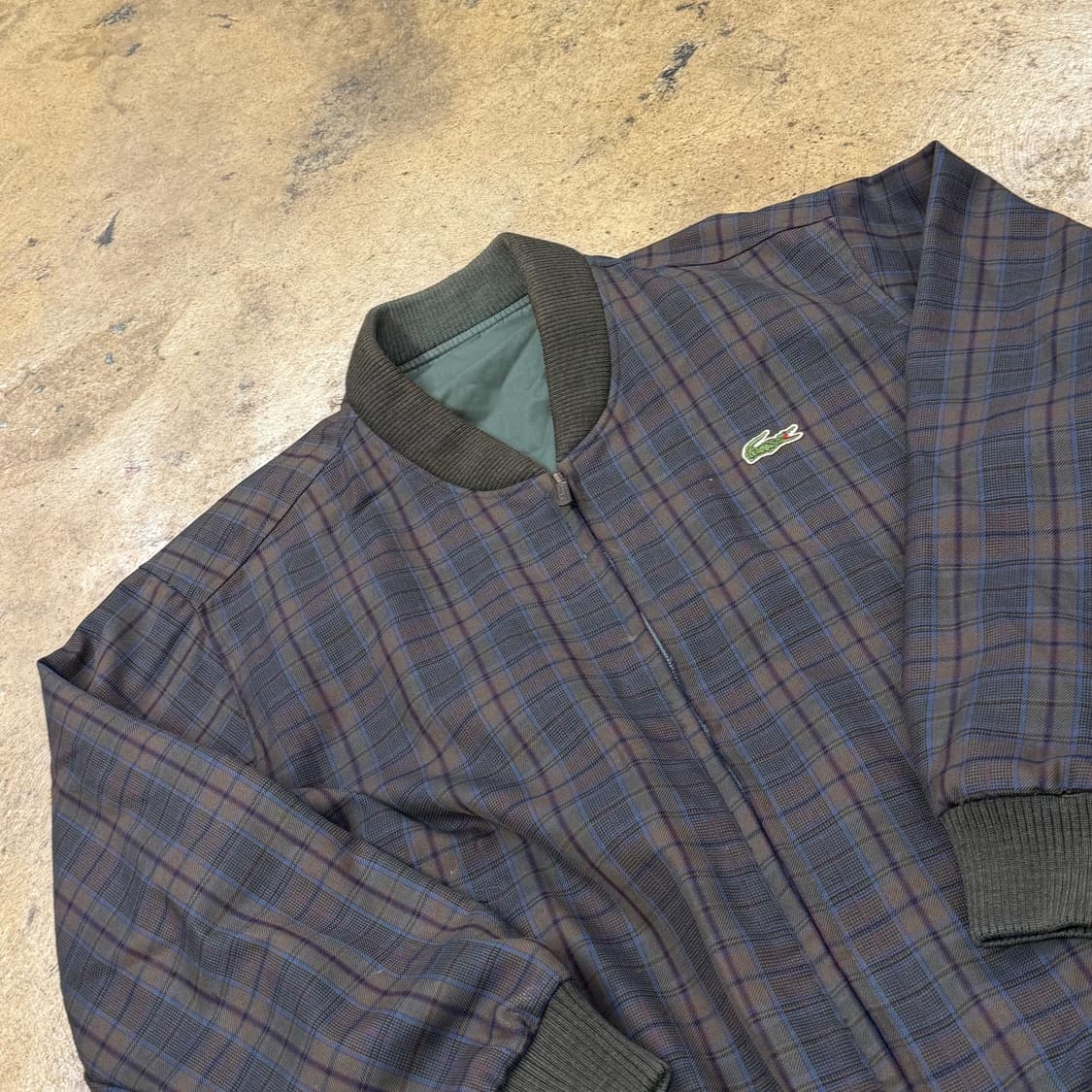 [정품/100] 라코스테 올드스쿨 리버시블 블루종 자켓 b10 상품이미지1