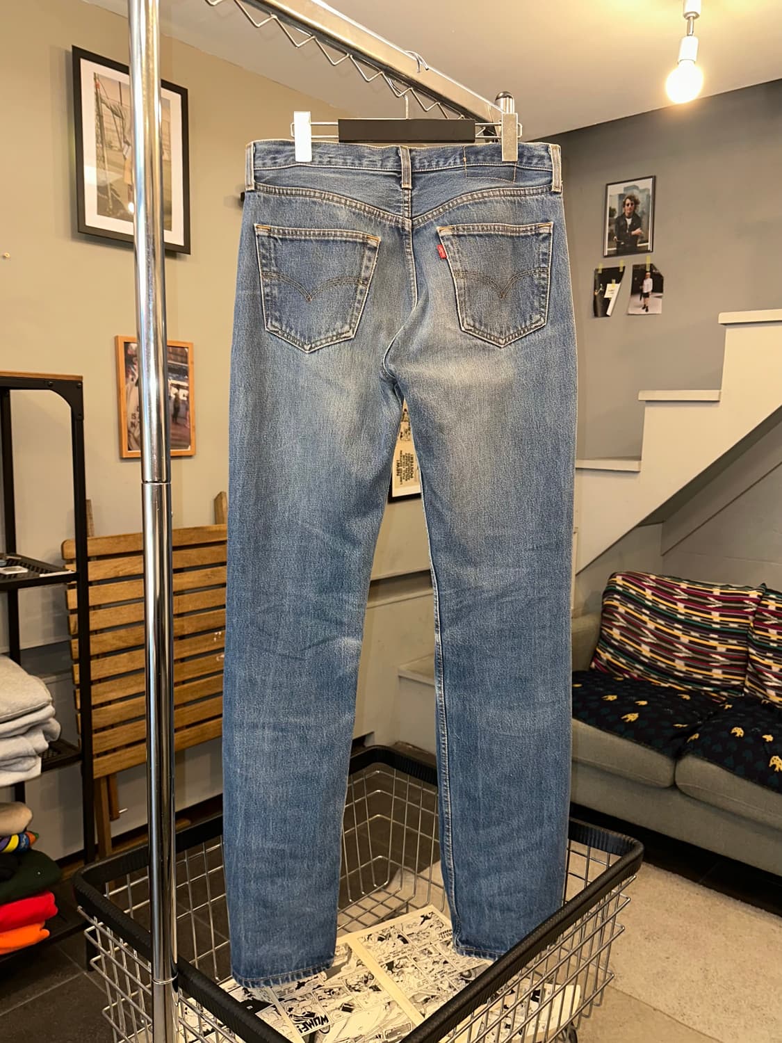 90’s Levi’s 501 273 denim washed pants  상품이미지8