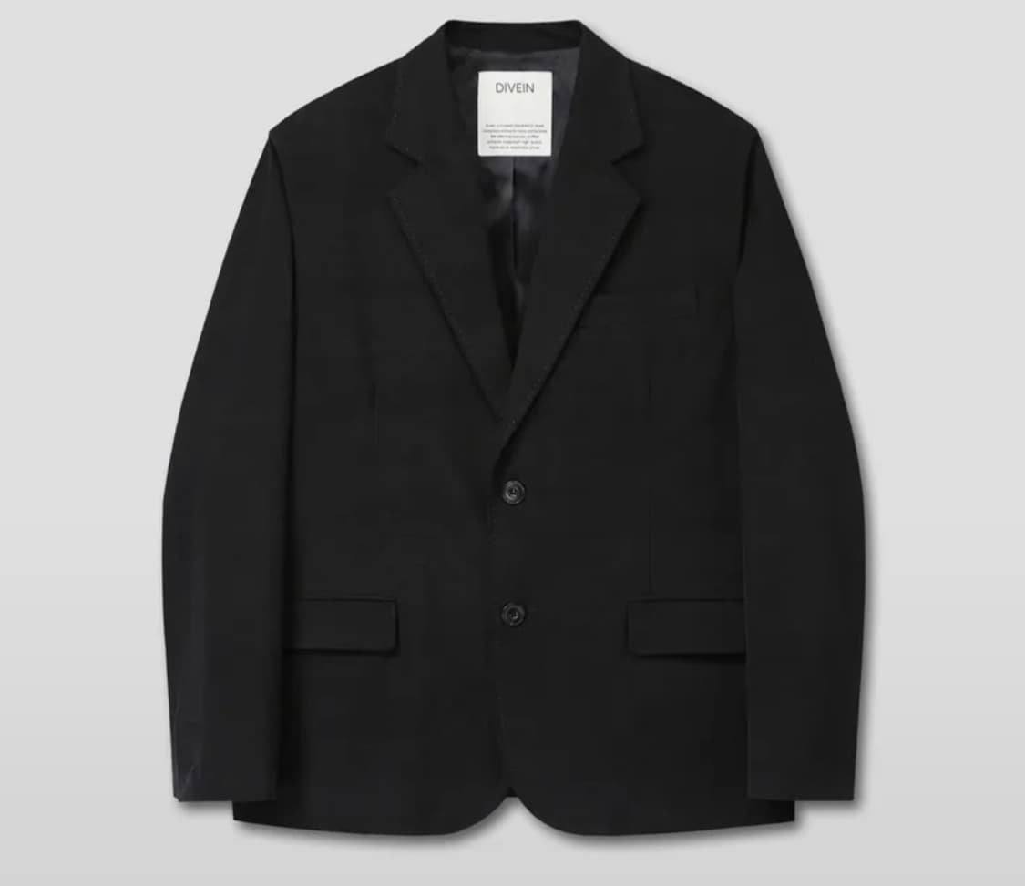 다이브인 루즈드 테일러 코튼 자켓(블랙) 1 상품이미지2